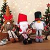 3PCS Christmas Gnomes Plush,Long Leg Faceless Swedish Handmade Santa Plush Doll, Antler Gnome Rudolph Figurine Ornament for Home Holiday Party Gifts,Hotel, mall, Window Decoration,2025