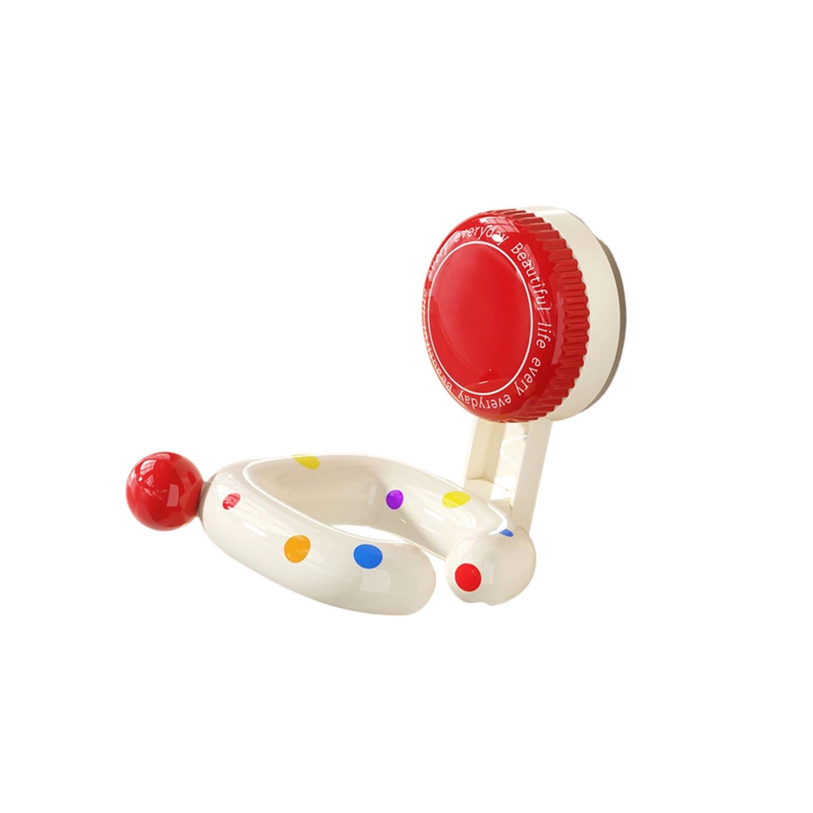 Shntig Red Compact Suction Cup Hair Dryer Holder Easy Install For Bathroom Organization Suction Cup Hair Dryer Holder