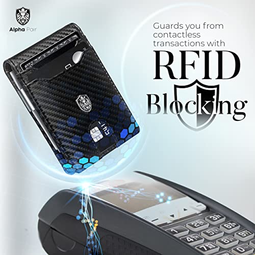 Slim Wallet for Men - RFID Mens Wallets with Money Clip and 12 Credit Card Holder - Compact Minimalist Mens Wallets Leather - Modern Bifold Wallet for Men - Black Men's Wallet Front Pocket Thin4