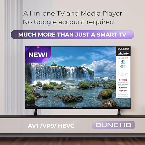 Dune HD Smart TV Fernseher 55" (2026), QLED 4K UHD Quantum Dots, HDR10 HLG, Whale TV Android, 2+16, Dreifach Tuner DVB-T/T2/S/S2/C + Analog-TV, Sprachsteuerung, AirPlay, Miracast (55, Zoll) – Bild 3