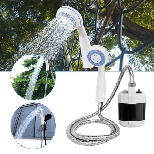 Bomba de ducha portátil para camping - Cabezal de ducha recargable por USB para exteriores, ideal para camping, senderismo, viaje, lavado de autos y limpieza de mascotas miniatura 3