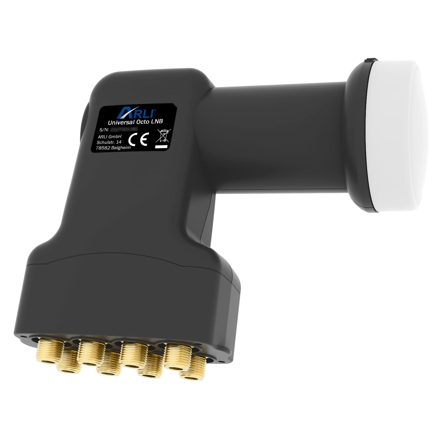 LNB Octo Sat HD 2 x Unidades LNB Digital 0.1 dB en oro conector 4 K Protección contra la intemperie universal LMB TV Arli directamente Conector Ocho 8. participantes