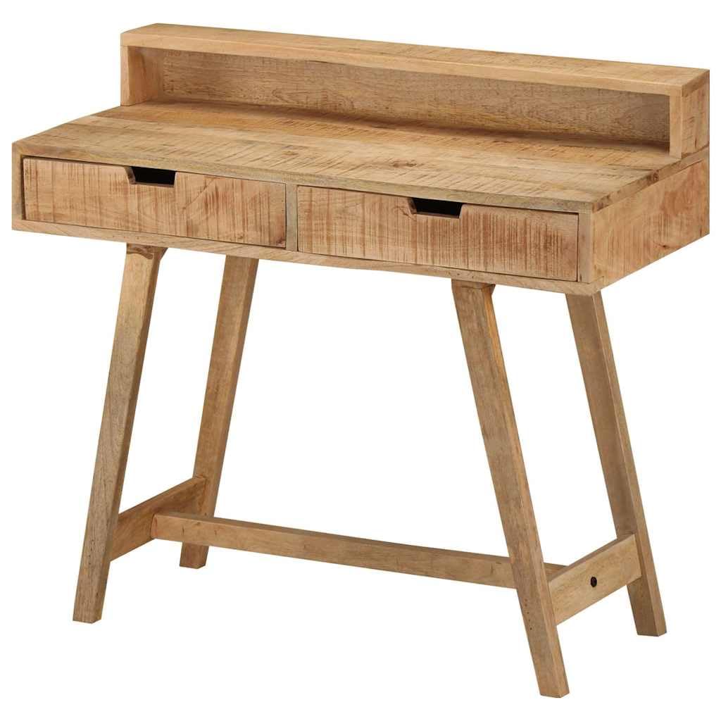 Bureau d'ordinateur en bois massif de manguier 100 x 45 x 90 cm