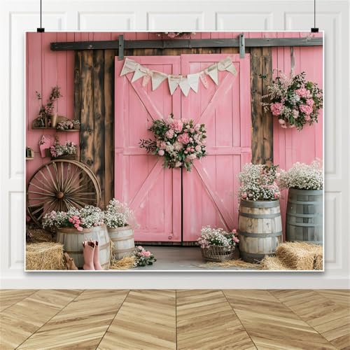 Fondo rosa western 10x8ft para fotografía miniatura 6