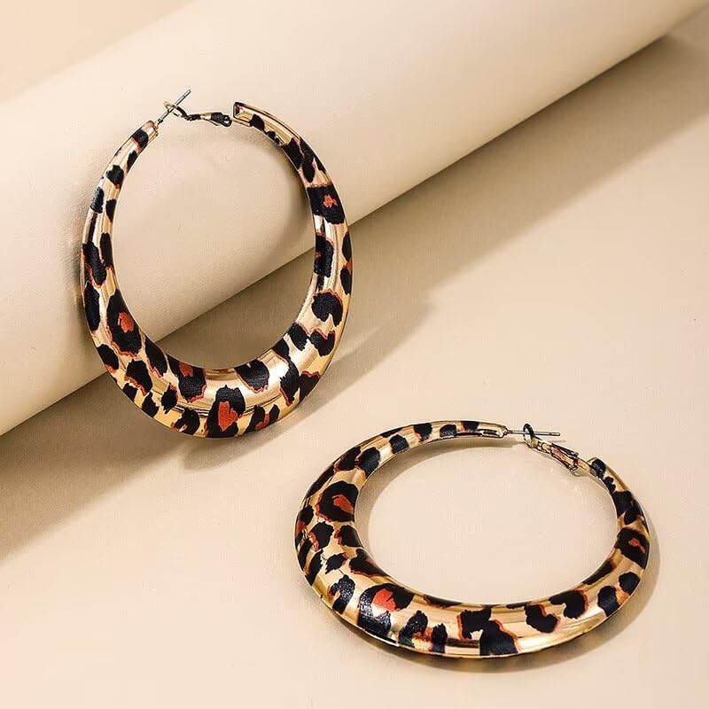 Leopard Earrings Necklace Bracelet for Women Bohemia Statement Leopard Jewelry Set Prom Party Wedding Cosplay Costume Accessories - Image 6