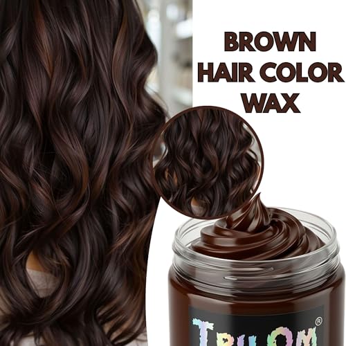 Image of Temporay Hair Color Wax | Metallic Shine | For Men & Women | DIY Instant Hair Color | Temporay Color 1 Day 1 Wash | No Ammonia, Bleach & Damage | Chocolate Brown - 100 gram