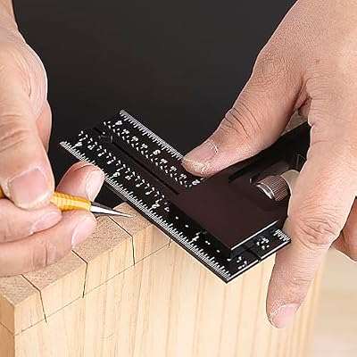 12 Inch Right Square CNC Aluminum Layout and Measuring Square for Accurate Marking, Framing, Cabinetry, and Woodworking Projects 90 Angle Tool