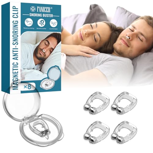 8 Stück Schnarchstopper, Nasenklammer Schnarchen, Anti Schnarch Nasenspreizer, Nasenclip Gegen Schnarchen, Nasendilatator für Leichtes Atmen,...