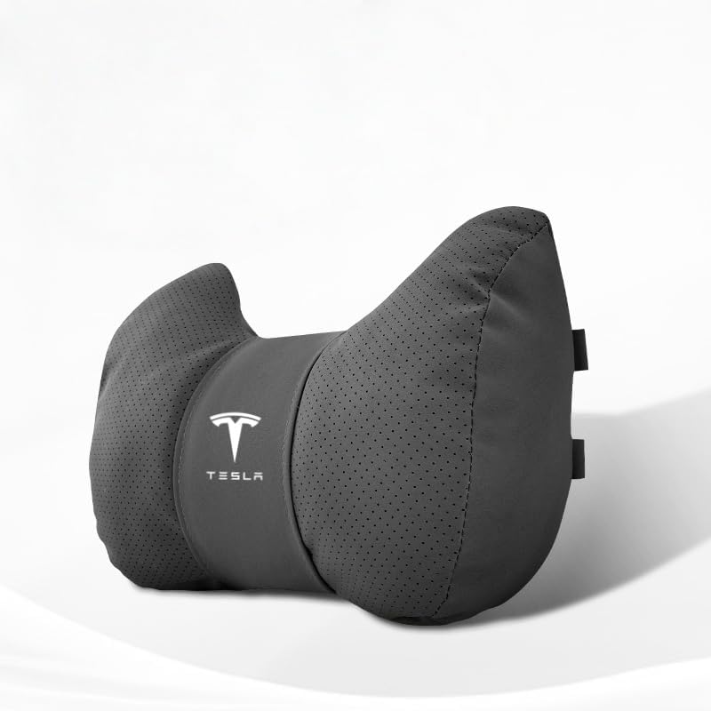 テスラ 車用ネックパッド ヘッドレスト シートクッション モデル3モデルYモデルSモデルX 全シリーズ対応 牛角のデザイン 通気設計