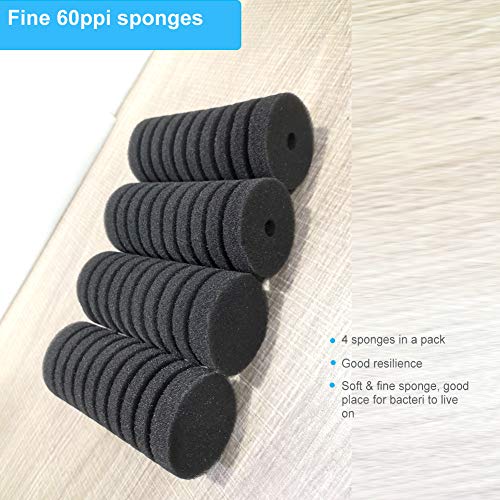 hygger Pack of 4 Replacement Sponges for Aquarium Double Sponge Filter (S) - Image 5