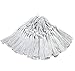 100pcs 13cm/5 Inch Silky Floss bookmark Tassels with 2-Inch Cord Loop and Small Chinese Knot for Jewelry Making, Souvenir, Bookmarks, DIY Craft Accessory (Silver)