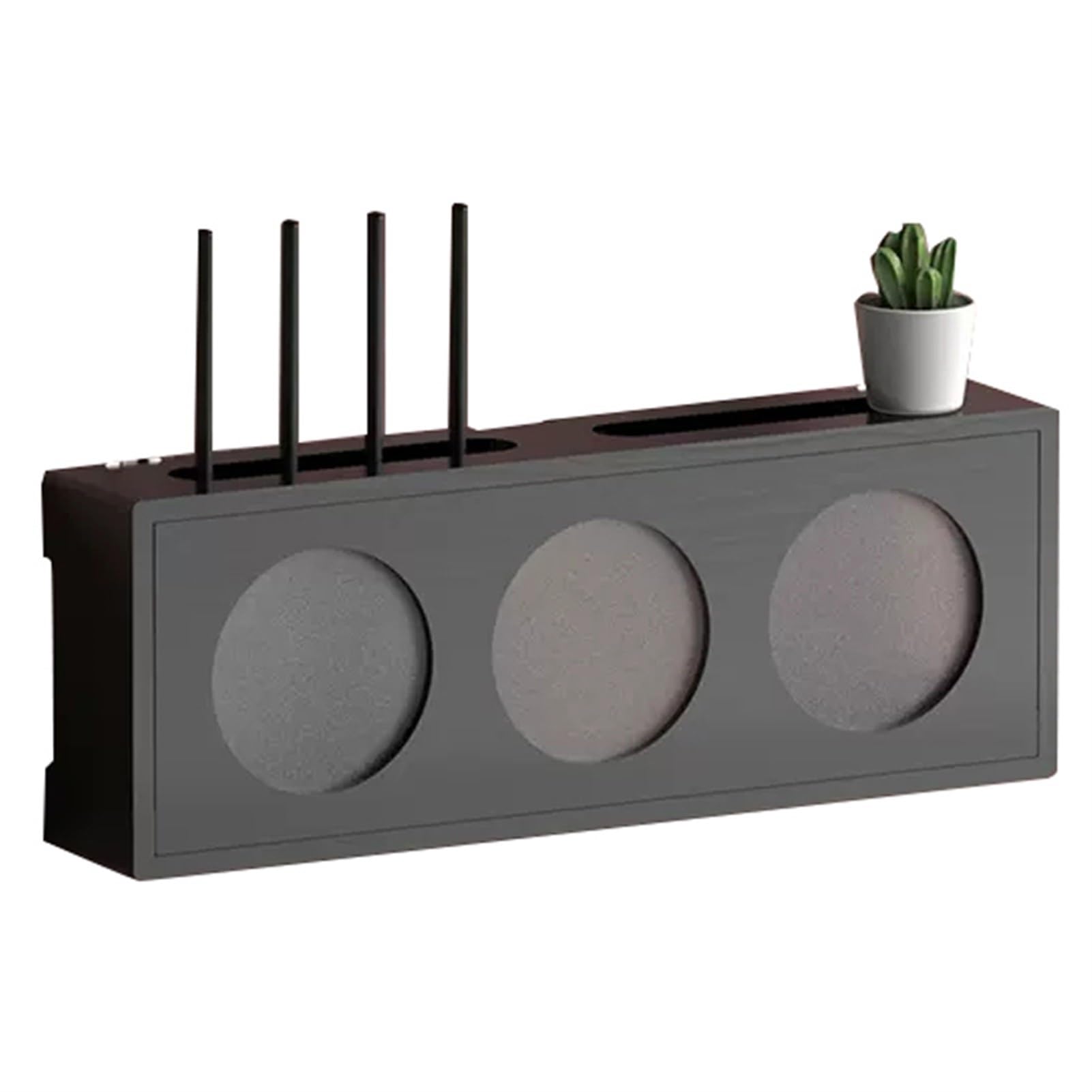 Routeur Wi-Fi boîtier mural en bois avec porte acrylique givré