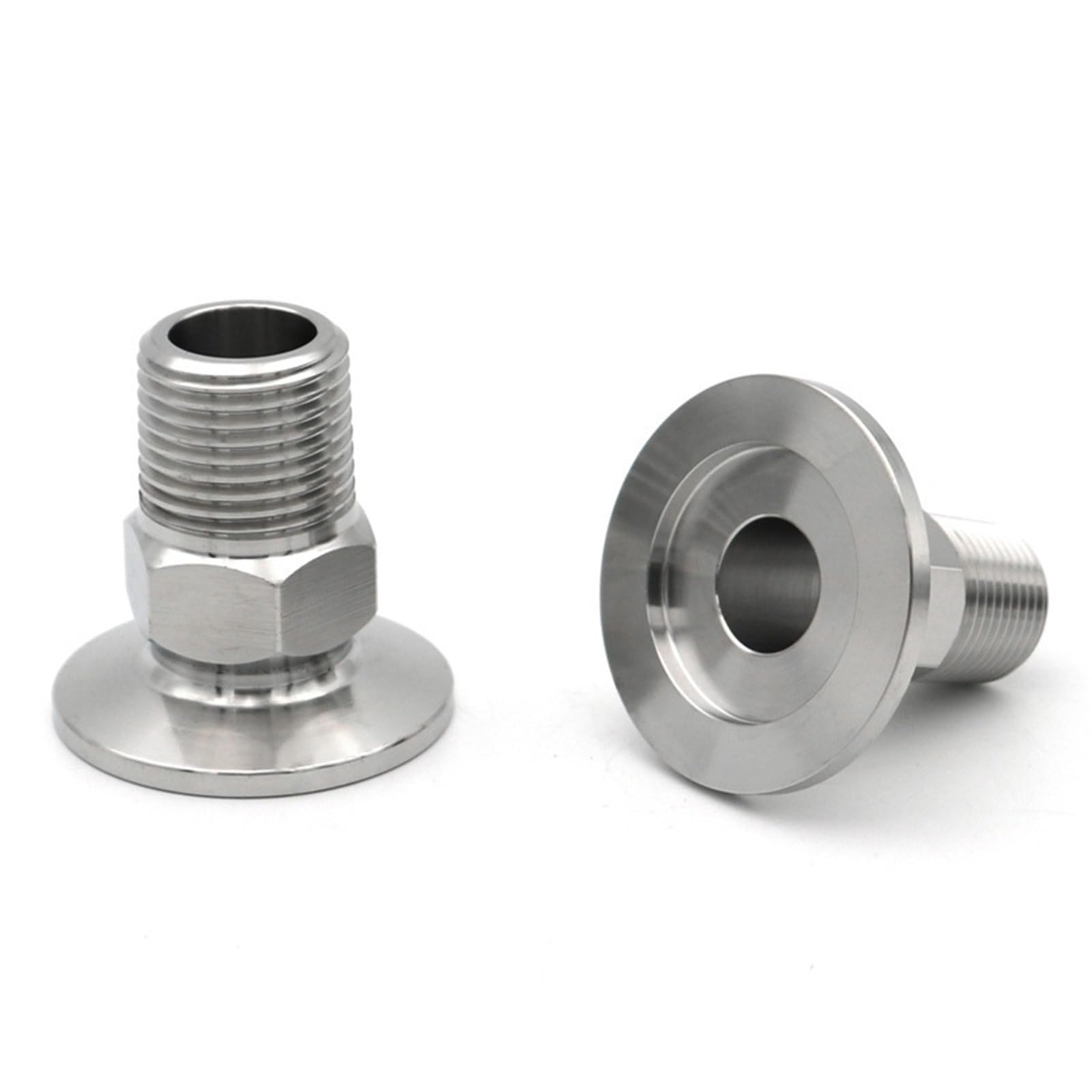 1 Uds brida de vacío KF16/KF25/KF40/KF50 304 accesorio de tubería sanitaria de acero inoxidable PT macho hembra 1/8 "1/4" 1/2 "3/4" 3/8 "1" 1-1/2"(Female,KF50_1/2")