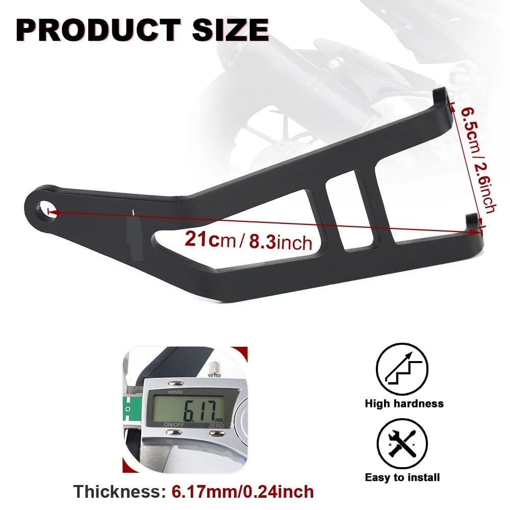 podłokietnik Tylny motocyklowy Podłokietnik dla pa Do Aprilia Tuono V4 R (RRSO) 1100 Factory RSV4 RSV4-R | Aluminiowy wspornik wieszaka wydechowego, wspornik tłumika