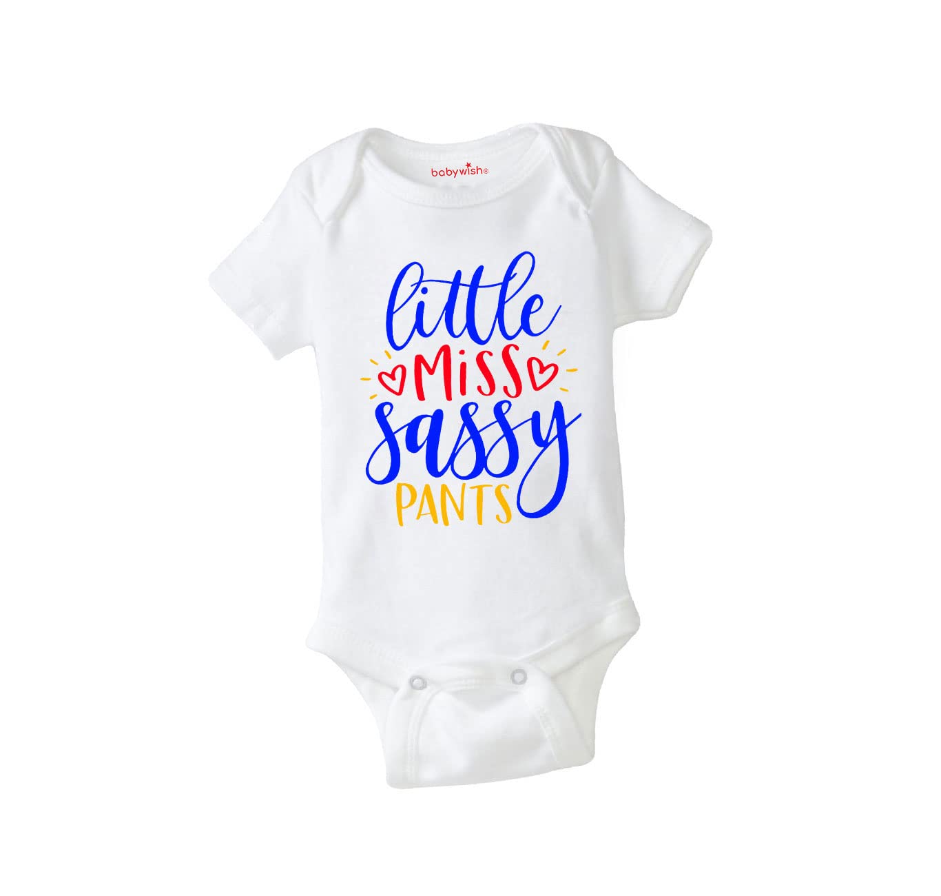 baby wishNewborn gifted to Baby Bodysuits Newborn baby Romper Half Sleeve Envelope Neck Cute Outfit Little Miss Sassy Pants