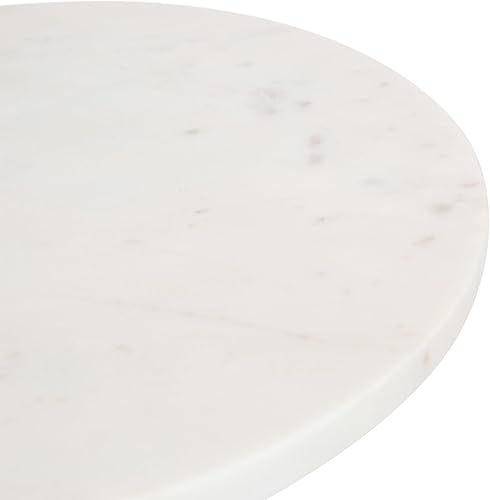 Miniatura 6 de Kate and Laurel Tira - Elegante mesa redonda para bebidas, 10 x 22 pulgadas, mármol blanco y oro, moderna mesa de Martini circular glamorosa para