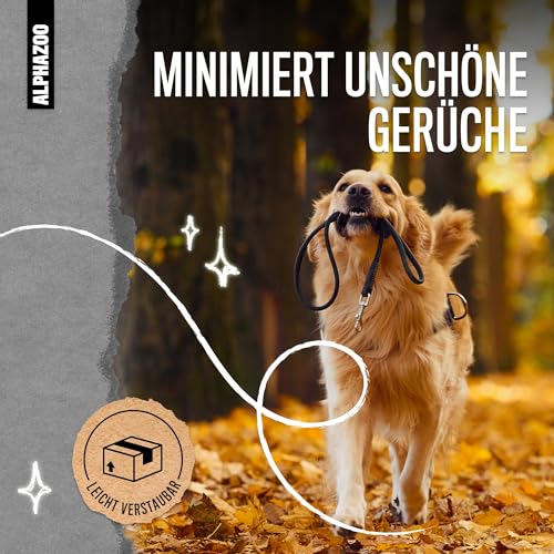 alphazoo Pupssäckchen Hundekotbeutel biologisch abbaubar 300 Stk. I Nachhaltige Kotbeutel für Hunde auf Rollen I Auslaufsichere, reißfeste Hundetüten