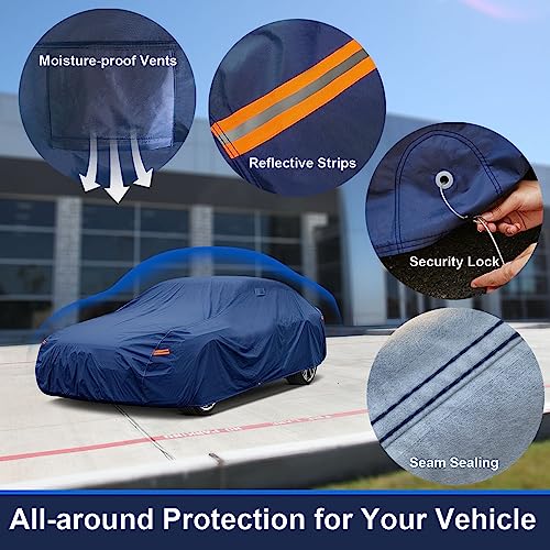 Image of Kaugung Heavy Duty Car Cover Custom Fit Chevrolet Camaro (1982-2025), Waterproof All Weather Resistant Outdoor Sun Rain Dust Snow Protection with Anti-Theft Lock.(USA Warehouse,Within 3-7 Days)