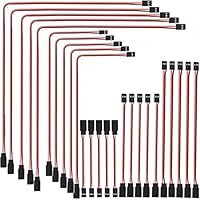 RUNCCI-YUN 25 pcs RC Servo Verlängerungskabel，JR Servoverlängerung，Servokabel，Servokabel 3 Pin Kabel ，JR Stecker Verlängerung， 5 sizes（10 cm, 15 cm, 30 cm, 50 cm und 60 cm）