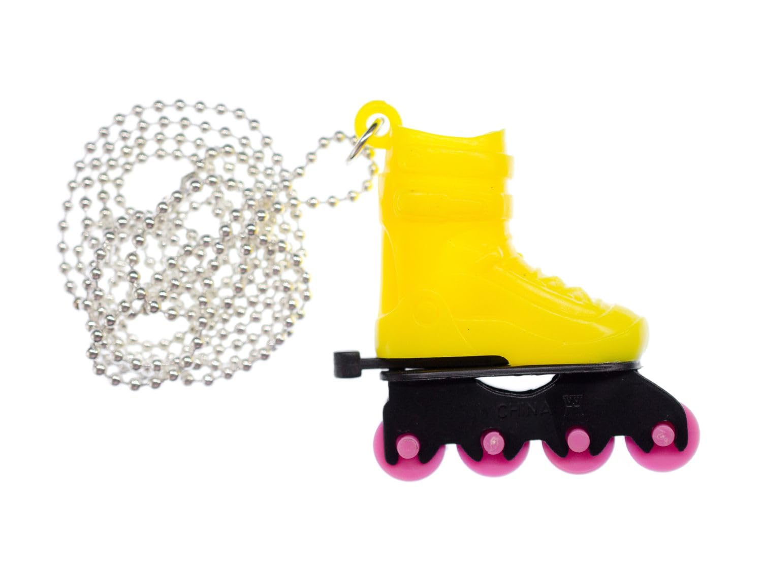 Miniblings Inline Skates Inliner Roller Skates Rollerskate Necklace 80Cm Yellow