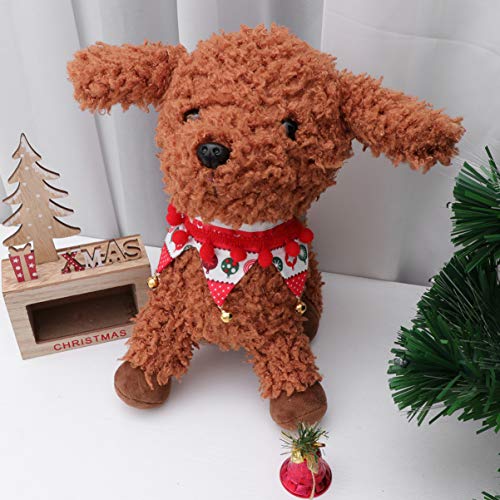 Amosfun Coleira de Cachorro de Natal Com Sinos Animais de Estimação Bandana Ajustável Pescoço de Ani