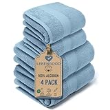 LEBENGOOD Juego de Toallas de Baño y Lavabo 100% Algodón Premium 550gsm | 2...