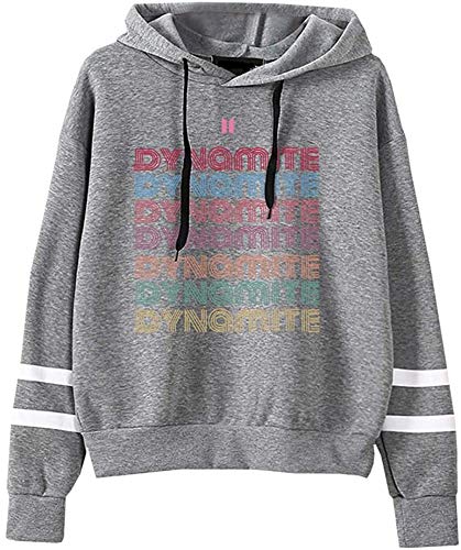Photo de Sweat à capuche pour femme Motif album dyn?m?t - Gris - XL