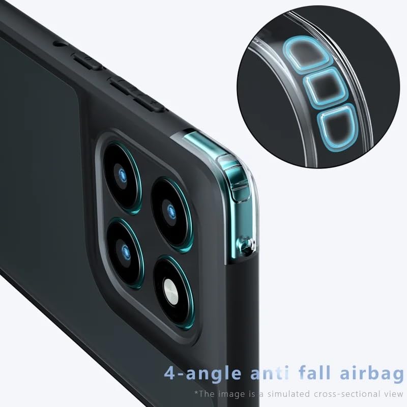 Image of Matte PC TPU Phone Case for Motorola Moto G57 Power 5G Black | Anti-Fingerprint, Micro Arc Edge, Never Turns Yellow, Comfortable Grip, Skin-Friendly Feel