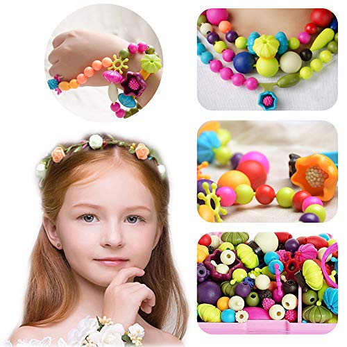 GILI Pop Beads, Jewelry Making Kit for 4, 5, 6, 7 Year Old Little Girls
