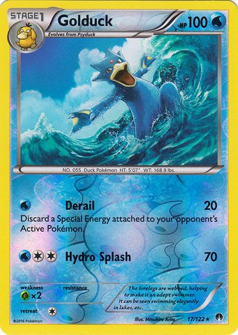 Pokemon - Golduck (17/122) - XY Breakpoint - Reverse Holo