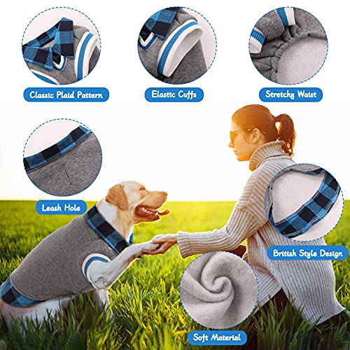Dog Classic Plaid Sweaters British Style, Doggie Hoodie Pet Clothes, Puppy Cold Weather Winter Sweatshirt, Pets Warm Shirt Outdoor Vest Jacket, Casual Wearing Coat Outfits For Small Medium Large Dogs #TOP1