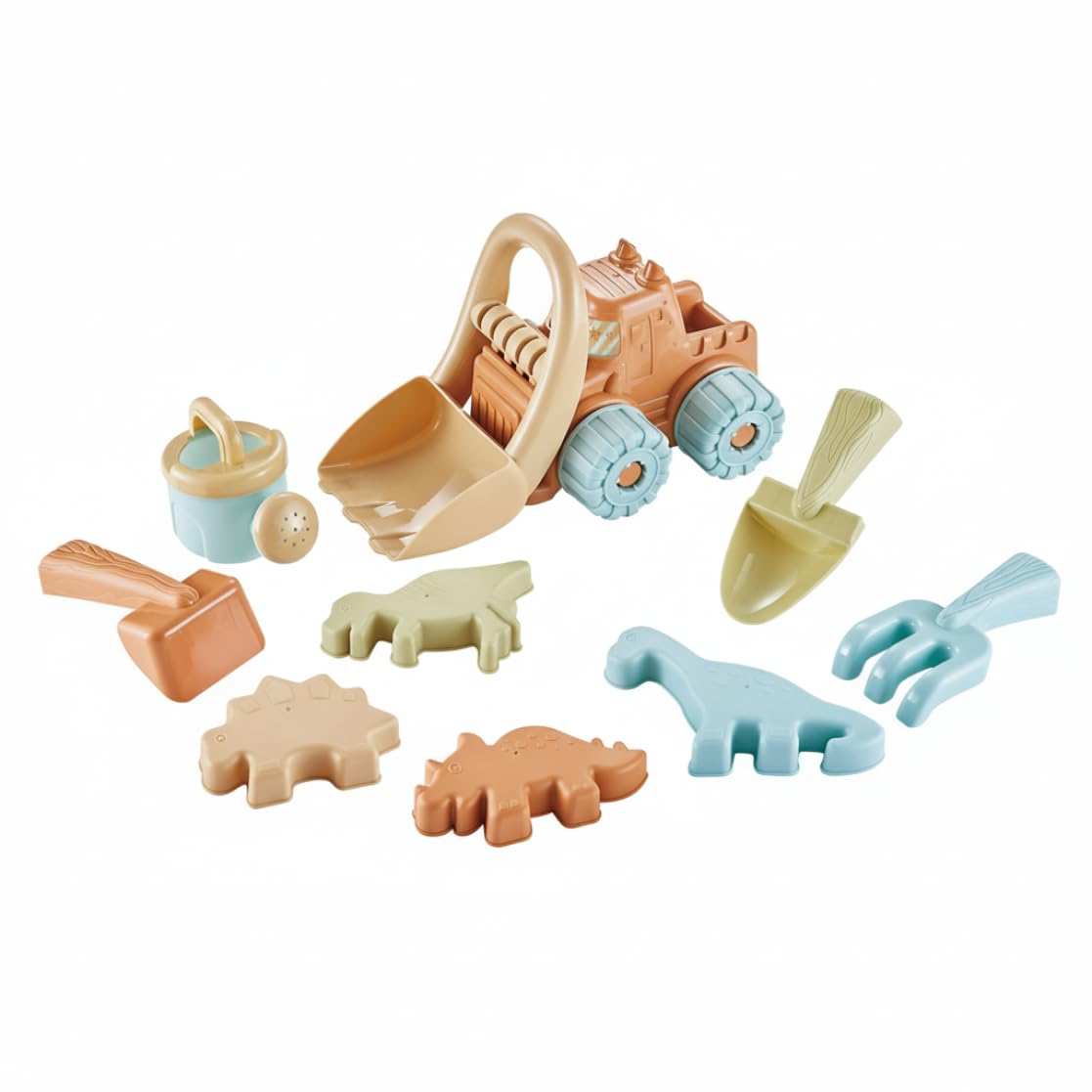 Sandspielzeug-Set ab 3 Jahren 10-teilig inklusive Sandspielzeug mit Kipplaster und Förmchen ideal für Kinder zum Spielen im Freien.