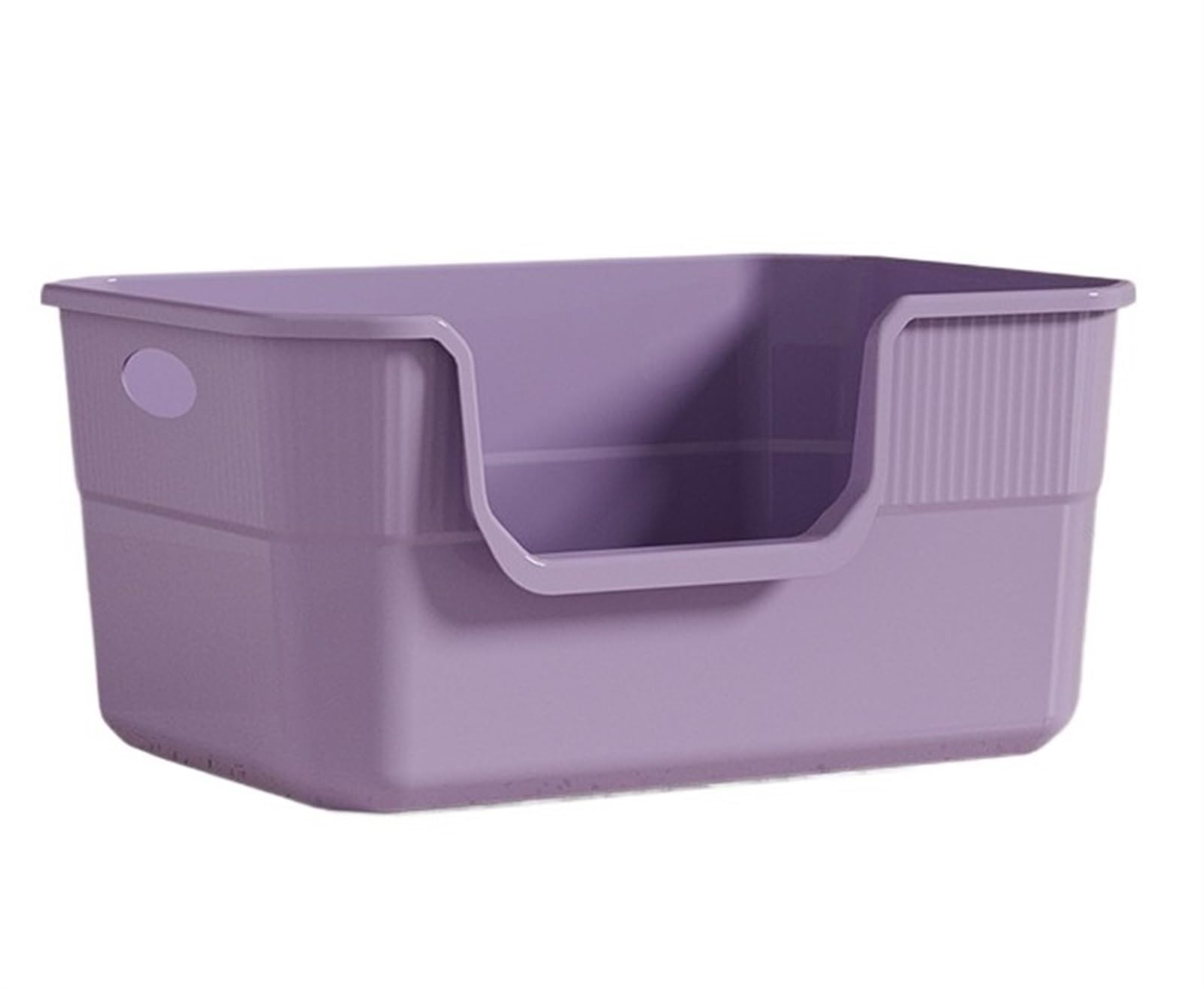Kuweta dla Kota Solidna Kuweta Dla Kota Przesiewająca Łatwa W Czyszczeniu Miska Z Pustymi Uchwytami Wysoko Obniżony Przód Nieprzywierająca(Purple)