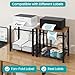 ELITEROO Label Holder for Rolls and Fan-Fold Labels, Wooden Thermal Label Holder for Desktop Label Printer, Shipping Label Stand for Thermal Printer Accessory, for Home Office Small Businesses, Brown