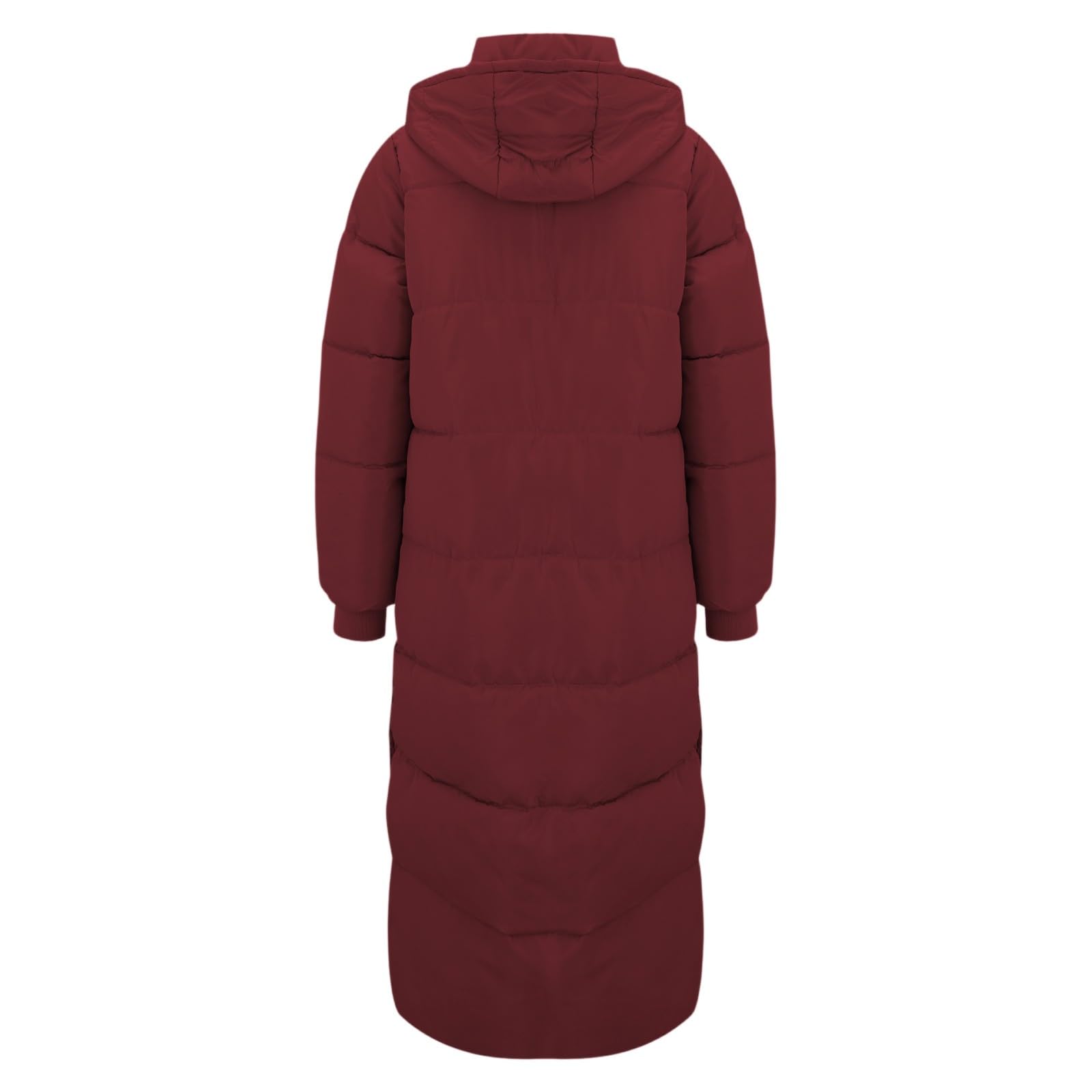 Genérico Płaszcze Damskie Outlet Długi Z Kapturem Kurtka Zamek Błyskawiczny Ciepły Wiatroodporny Slim Fit Wodoodporna Kurtka Outdoor Pluszowy Płaszcz Zewnętrzny Z Talią I Narciarstwem