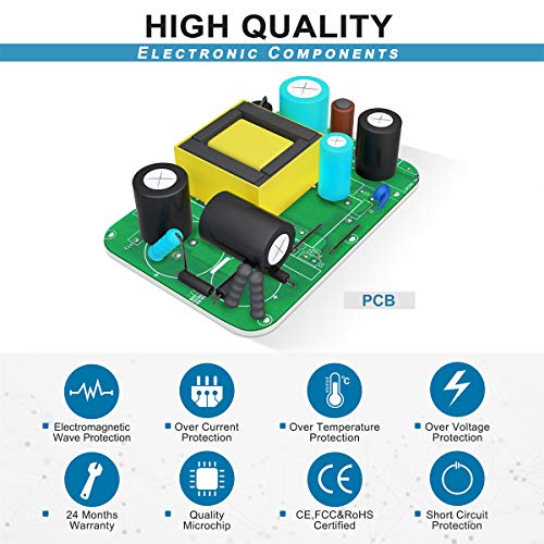 Pwron Ac To Dc Adapter Compatible With Sony Srsx5 Srsx5/Wht Srsx5/Red Srsx5/Blk Srsbtx300 Srsbtx300/Wht Srsbtx300/Blk Srs-Btx300 Ac-S125V25A Portable Nfc Bluetooth Wireless Speaker System #TOP2