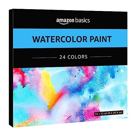 Amazon Basics Acuarelas en tubo, surtidos, 24 colores