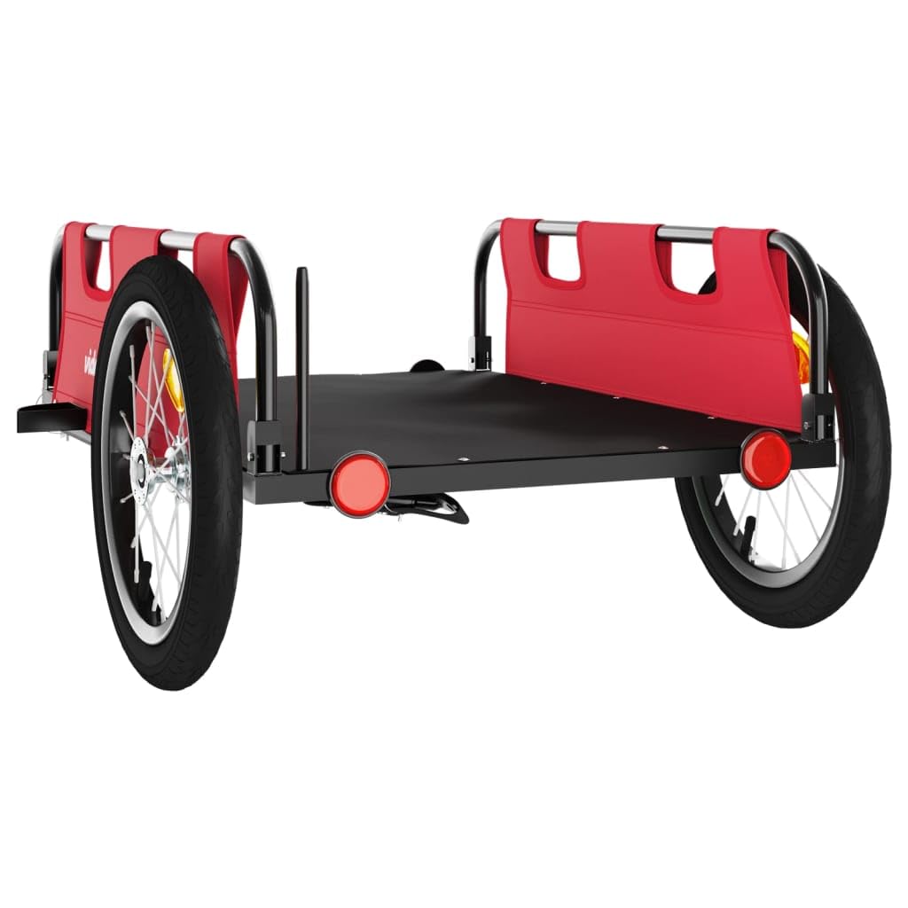 Remolque de transporte para bicicleta con tela Oxford y marco de hierro resistente, remolque para bicicletas de transporte de equipaje, 122 x 53 x 33 cm
