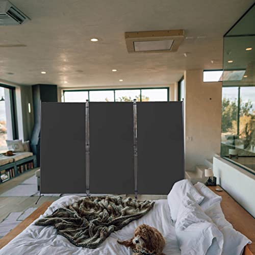 102X71'', 3 Panel Room Divider, Folding Privacy Screen For Home, Dorm, Office, Partition Room Dividers Separators, Freestanding Room Divider Screen Fabric Panel, Grey #TOP3