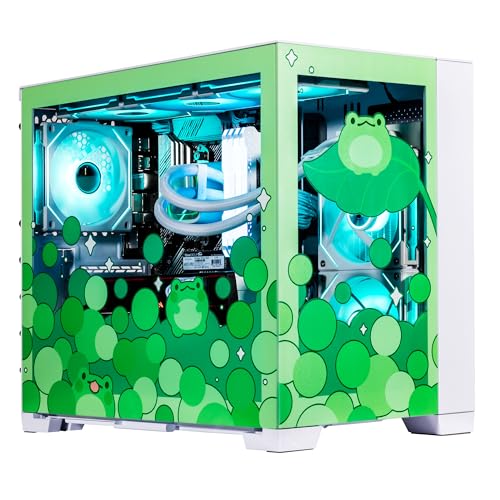 Image of Velztorm Minty Frog Custom Built Gaming Desktop PC (AMD Ryzen 7 5700X, Radeon RX 9070 XT, 16GB DDR4, 1TB PCIe SSD, RGB Fans, 240mm AIO, 850W PSU, WiFi 5, Bluetooth 5.0, RJ-45, Win 11 Pro)