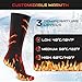 Rechargeable Heated Socks Men Women - Washable Battery Operated Foot Warmer for Ski Hunting - Electric Winter Heating Socks for Work Boot Toe Sleep Bed Indoor Outdoor Sports Walking Research
