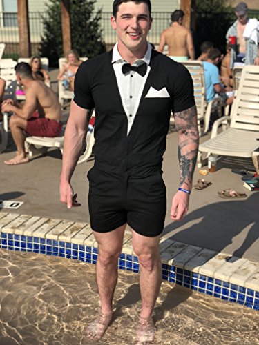 Zesties Male Romper (Extra Small, Tuxedo)