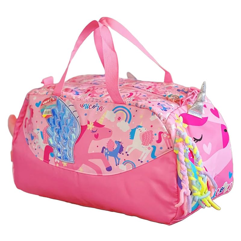peplyf 3D Duffle Bag for Kids, Unisex Kids Travel Bag (Unicorn (with Hair))-picture-54