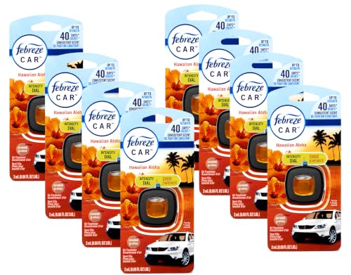 Image of Febreze Odor Clear Car Vent Air Freshener Clip, Hawaiian Aloha 0.06 Fl.Oz - 8 Pack