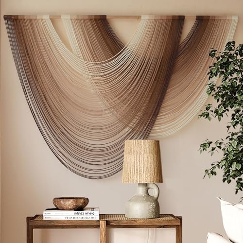 Macrame Wall Hanging Dip-Dye Boho Home Decor Fiber Wall Art Craftsmanship Bedroom Livingroom 57' W x 39' L