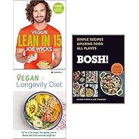 Bosh simple recipes[hardcover], veggie lean in 15, vegan longevity diet 3 books collection set