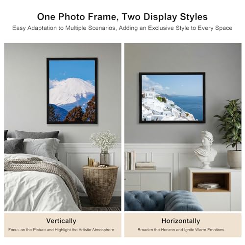 Image of HOUSE DAY 3 Pack Poster Frames 18 x 24 Wood and Polished Plexiglass 18x24 Frame without Mat or 16x20 with Mat, Horizontal or Vertical Wall Mounting 18 x 24 Poster Frame 18x24 Poster Frame Black Frames for Large Size Picture