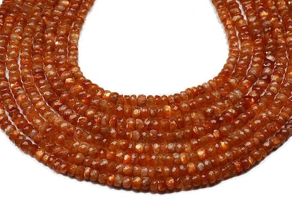 Pierre de soleil LKBEADS pour création de bijoux d'été, fil de perles facettées