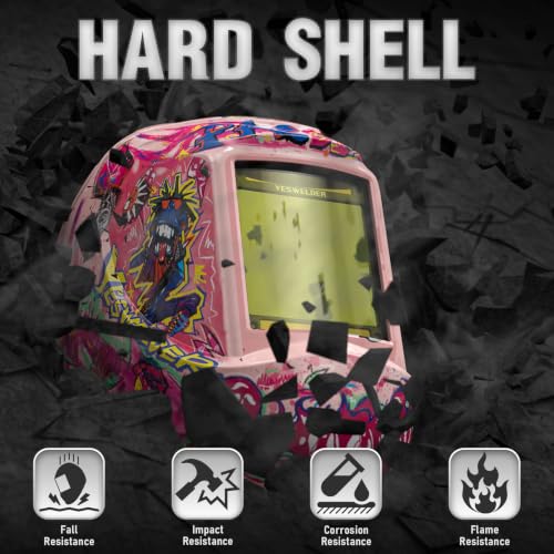Image of YESWELDER Large View Auto Darkening Welding Helmet, Blue Light Blocking, 1 /1 /1 /1 True Color Solar Powered Welder Hood Mask with 4 Arc Sensors, Wide Shade 3 /5-9 /9-13 for TIG MIG ARC Cut and Grind