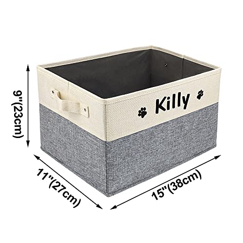 Boîte de rangement pour jouets de chien panier pliable animaux nom imprimé